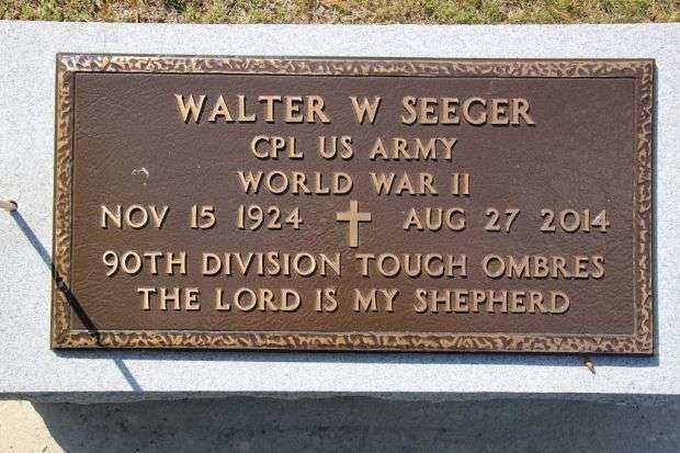 WALTER W SEEGER MEMORIAL CEMETERY STONE