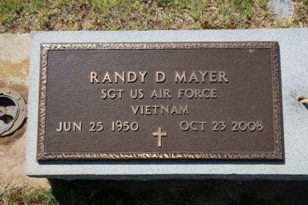 RANDY D MAYER MEMORIAL CEMETERY STONE