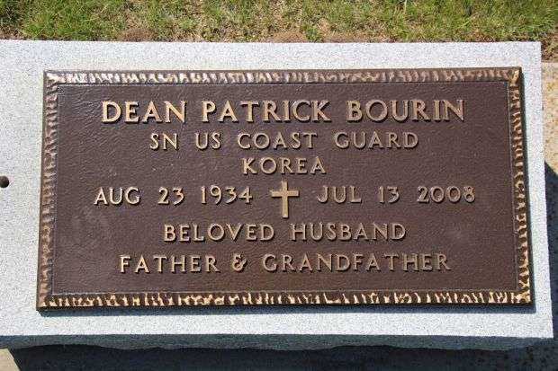 DEAN PATRICK BOURIN MEMORIAL CEMETERY STONE