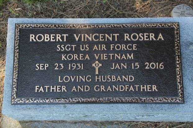 ROBERT VINCENT ROSERA MEMORIAL CEMETERY STONE