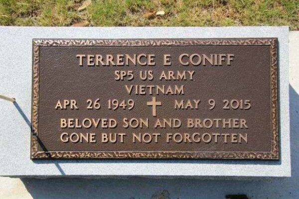 TERRENCE E CONIFF MEMORIAL CEMETERY STONE