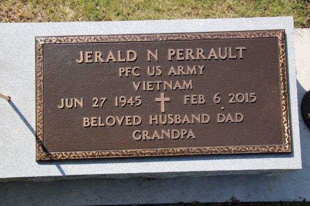 JERALD N PERRAULT MEMORIAL CEMETERY STONE