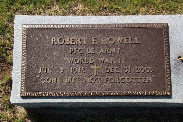 ROBERT E ROWELL MEMORIAL CEMETERY STONE