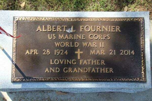 ALBERT L FOURNIER MEMORIAL CEMETERY STONE