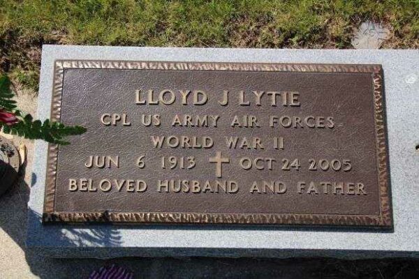 LLOYD J LYTIE MEMORIAL CEMETERY STONE