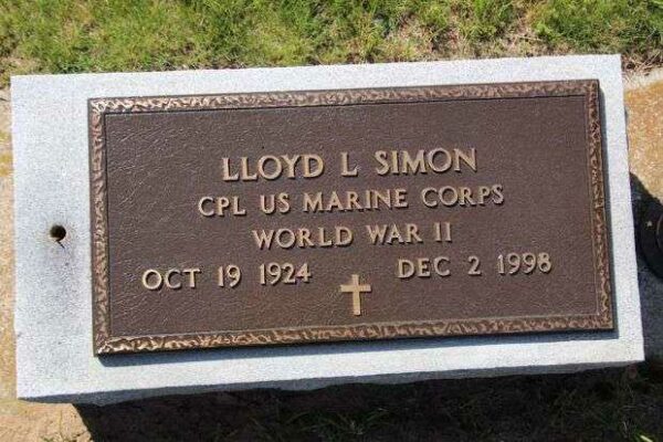 LLOYD L SIMON MEMORIAL CEMETERY STONE
