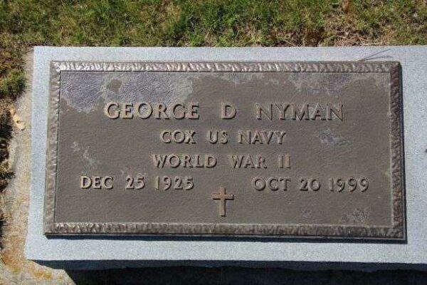 GEORGE D NYMAN MEMORIAL CEMETERY STONE