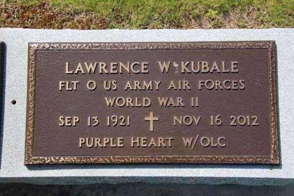 LAWRENCE W KUBALE MEMORIAL CEMETERY STONE