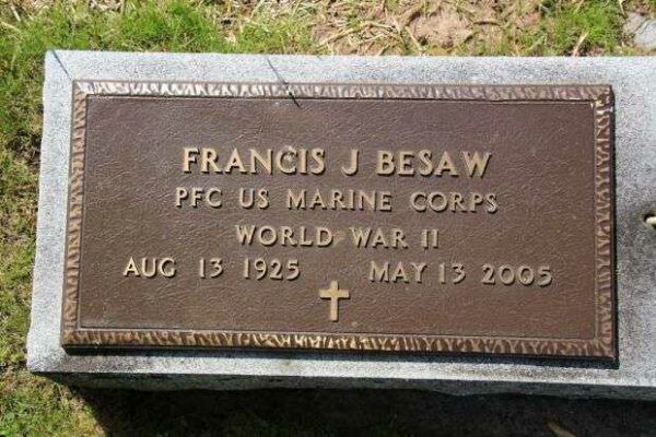 FRANCIS J BESAW MEMORIAL CEMETERY STONE