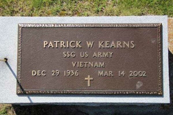 PATRICK W KEARNS MEMORIAL CEMETERY STONE