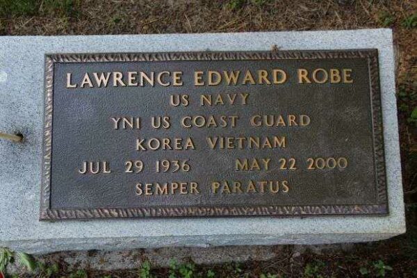 LAWRENCE EDWARD ROBE MEMORIAL CEMETERY STONE