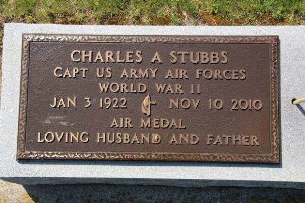 CHARLES A STUBBS MEMORIAL CEMETERY STONE