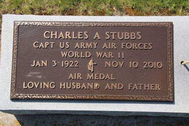 CHARLES A STUBBS MEMORIAL CEMETERY STONE