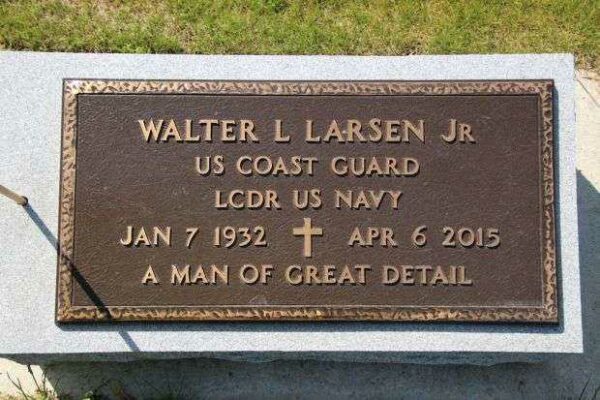 WALTER L LARSEN JR MEMORIAL CEMETERY STONE