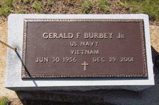 GERALD F BURBEY JR MEMORIAL CEMETERY STONE