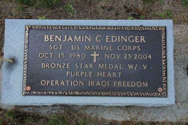 BENJAMIN C EDINGER MEMORIAL CEMETERY STONE