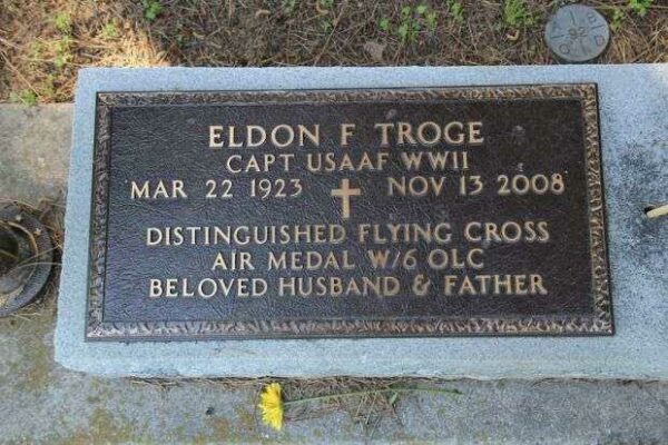 ELDON F TROGE MEMORIAL CEMETERY STONE