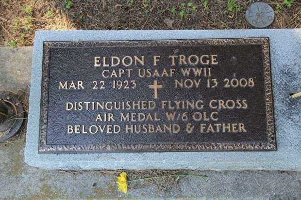 ELDON F TROGE MEMORIAL CEMETERY STONE