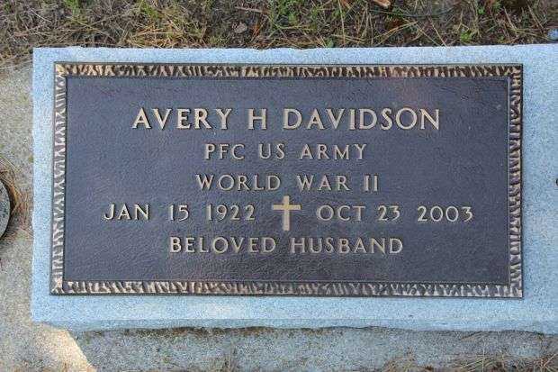 AVERY H DAVIDSON MEMORIAL CEMETERY STONE
