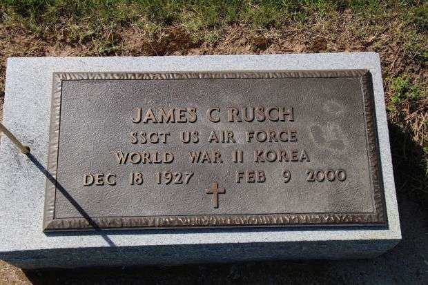 JAMES C RUSCH MEMORIAL CEMETERY STONE