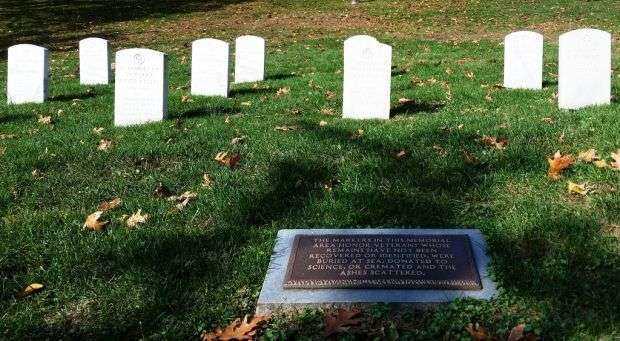 CYPRESS HILLS NATIONAL CEMETERY REMAINS NOT RECOVERED MEMORIAL PLAQUE