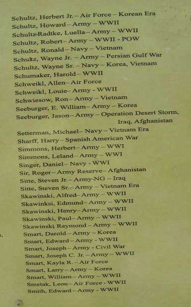 BUTTERNUT AREA VETERANS MEMORIAL HONOR ROLL PLAQUE Q