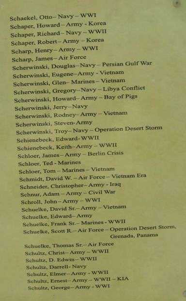 BUTTERNUT AREA VETERANS MEMORIAL HONOR ROLL PLAQUE P