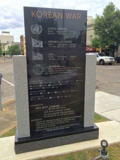 MONTGOMERY KOREAN WAR MEMORIAL BACK