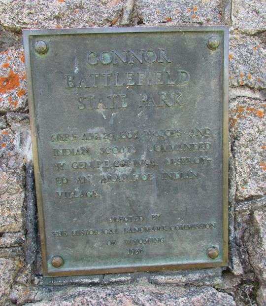 CONNOR BATTLEFIELD STATE PARK MEMORIAL PLAQUE