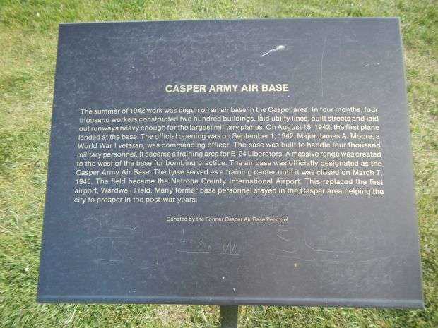 CASPER ARMY AIR BASE MEMORIAL PLAQUE
