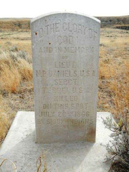 LIEUT. N.P. DANIELS MEMORIAL CEMETERY STONE