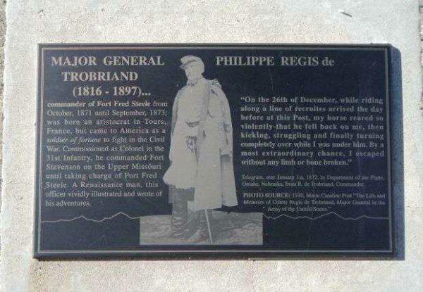 MAJOR GENERAL PHILIPPE REGIS DE TROBRIAND MEMORIAL PLAQUE