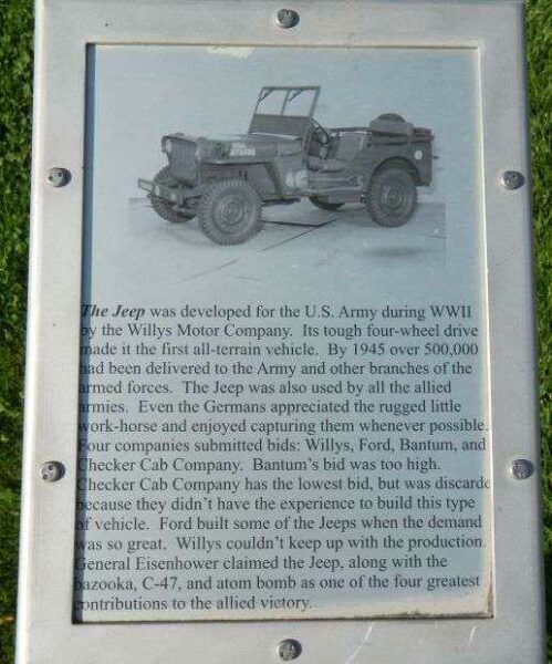 THE JEEP WAR MEMORIAL PANEL