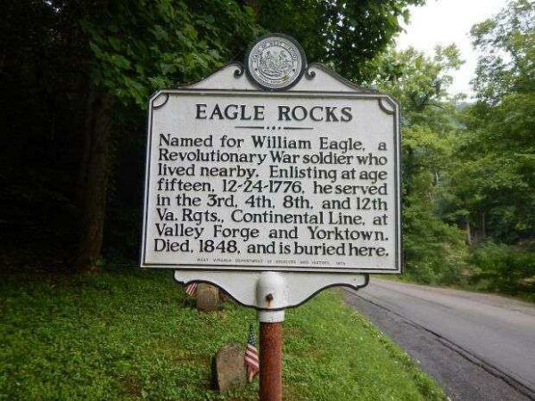 EAGLE ROCKS REVOLUTIONARY WAR MEMORIAL MARKER