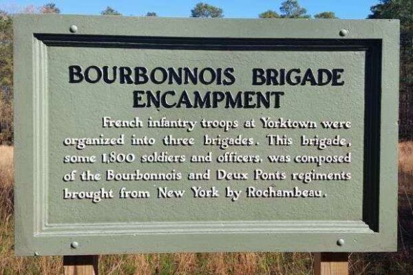 BOURBONNOIS BRIGADE ENCAMPMENT WAR MEMORIAL PLAQUE