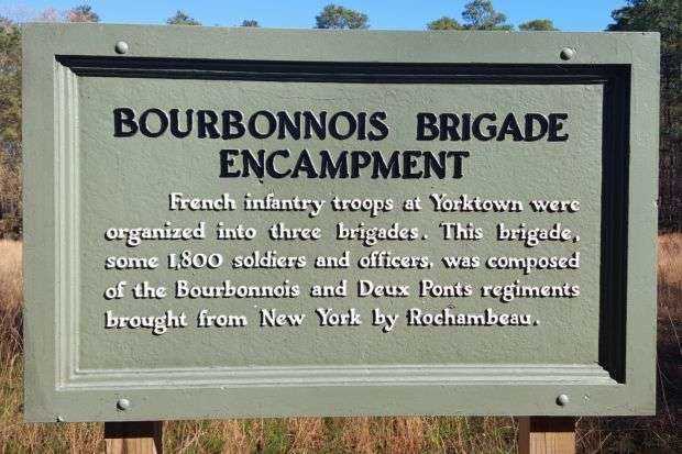 BOURBONNOIS BRIGADE ENCAMPMENT WAR MEMORIAL PLAQUE