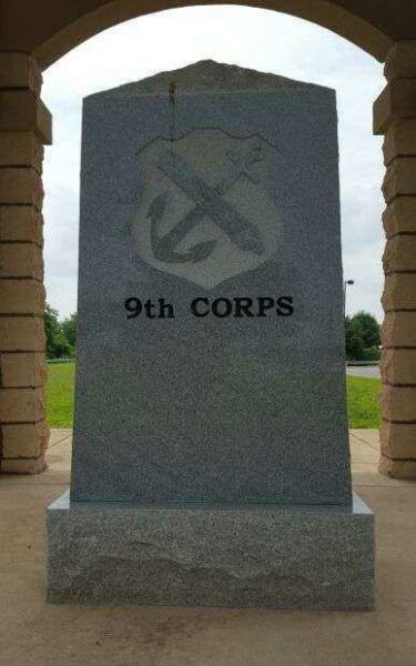 UNION ARMY NINTH CORPS WAR MEMORIAL BACK