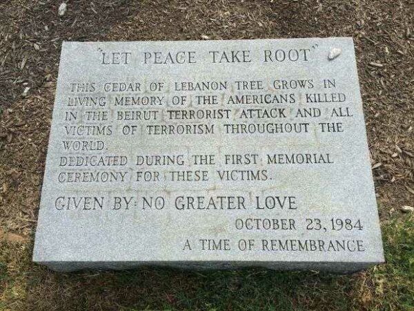 BEIRUT BARRACKS VICTIMS MEMORIAL TABLET