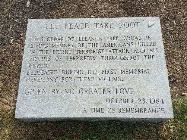 BEIRUT BARRACKS VICTIMS MEMORIAL TABLET