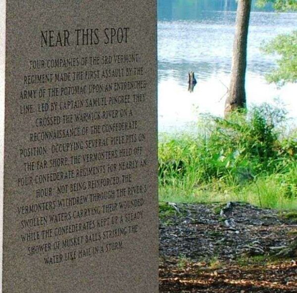 THIRD REGIMENT VERMONT VOLUNTEER INFANTRY MEMORIAL DEDICATION STONE