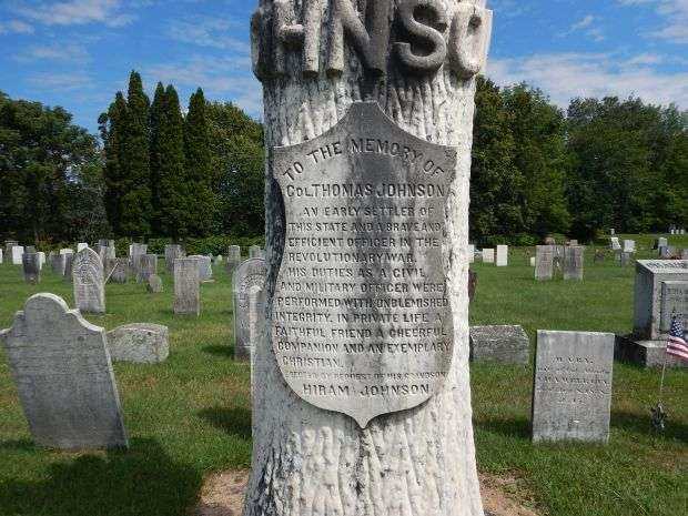 COL. THOMAS JOHNSON MEMORIAL CEMETERY STONE PLAQUE