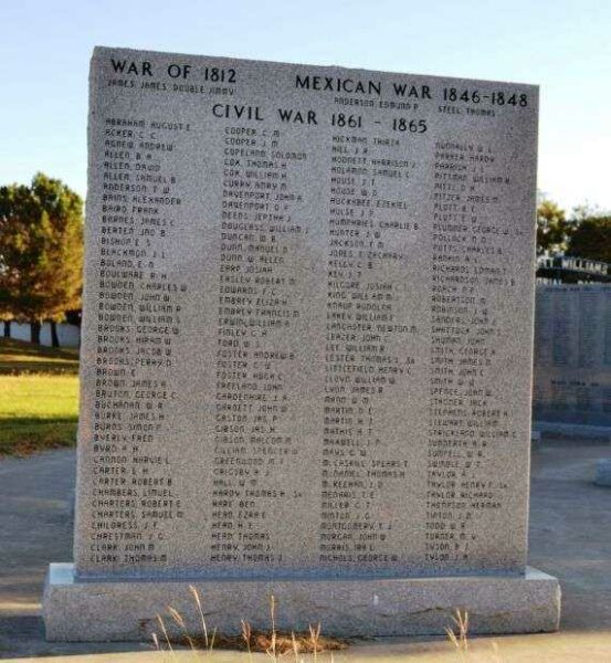 RISING AREA VETERANS MEMORIAL HONOR ROLL STONE A