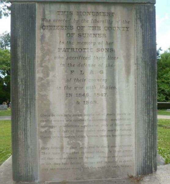 SUMMER COUNTY MEXICAN AMERICAN WAR MONUMENT SIDE A