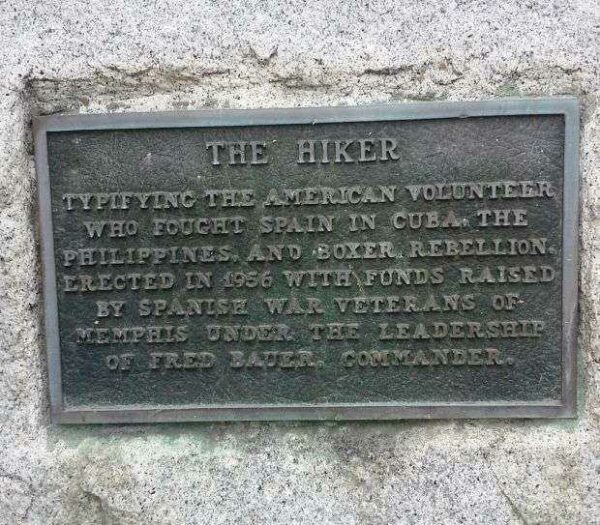 THE HIKER MEMPHIS TN WAR MEMORIAL PLAQUE A