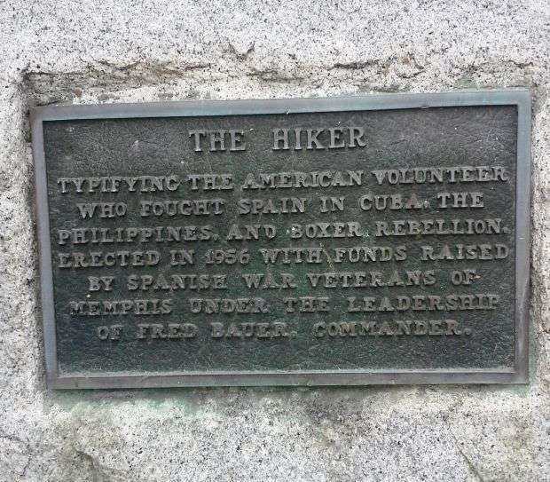 THE HIKER MEMPHIS TN WAR MEMORIAL PLAQUE A