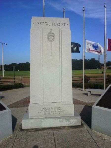 BARTLETT VETERANS MEMORIAL CENTER STONE