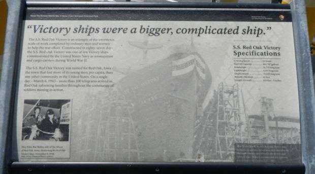 S.S. RED OAK VICTORY MEMORIAL SHIP PLAQUE