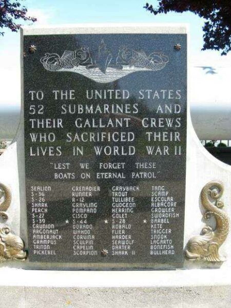 CHICO SUBMARINES AND CREWS WAR MEMORIAL DEDICATION STONE