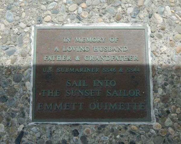 EMMETT OUIMETTE MEMORIAL PLAQUE