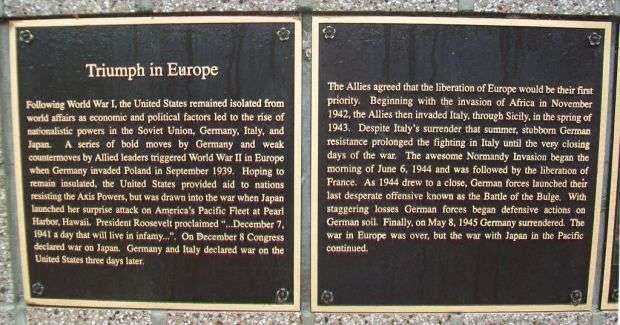 TRIUMPH IN EUROPE MEMORIAL PLAQUES